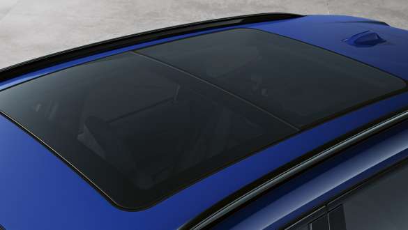 Szklany dach panoramiczny.